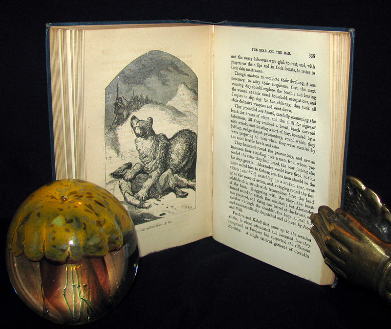 1880 Rare Victorian Book ~ The Young Exiles or The Wild Tribes of the North by Anne Bowman