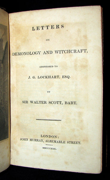 1830 1stED Walter Scott - Letters on Demonology & Witchcraft - WITCHES & FAIRIES
