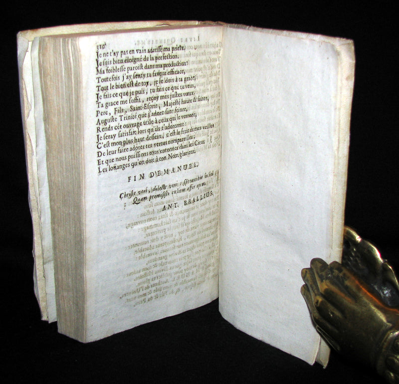 1673 Rare French Vellum Book - Emanuel - the four gospels of Jesus Christ. A Christian Poem.