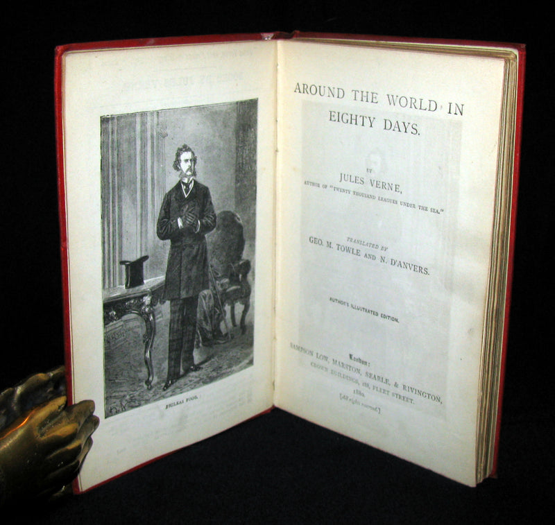 1880 Scarce Early Edition - Jules Verne - Around the World in Eighty Days