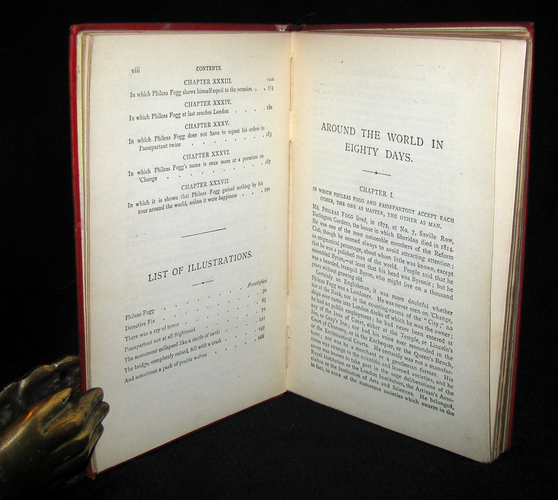 1880 Scarce Early Edition - Jules Verne - Around the World in Eighty Days