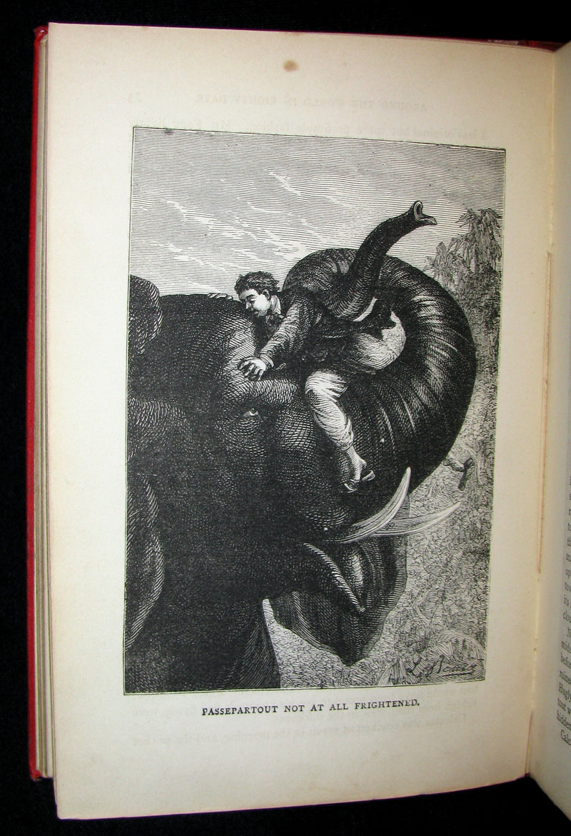 1880 Scarce Early Edition - Jules Verne - Around the World in Eighty Days