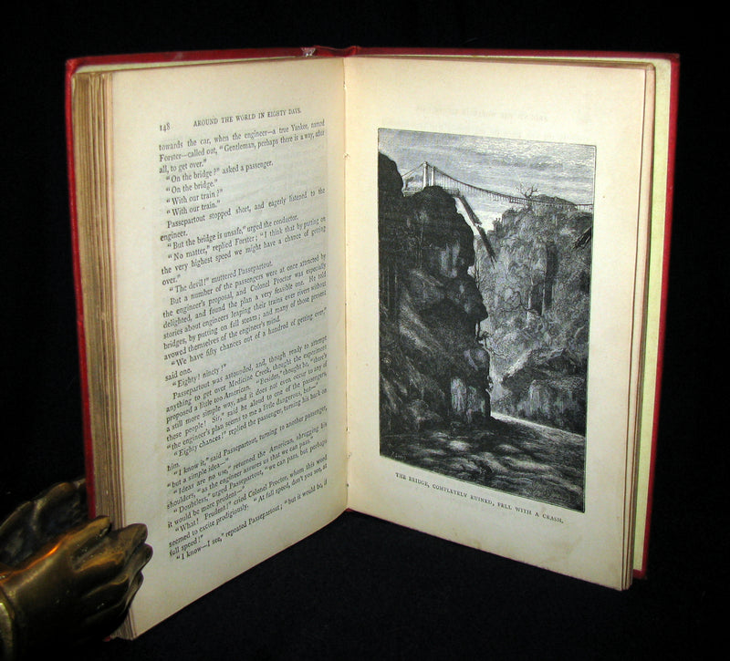 1880 Scarce Early Edition - Jules Verne - Around the World in Eighty Days