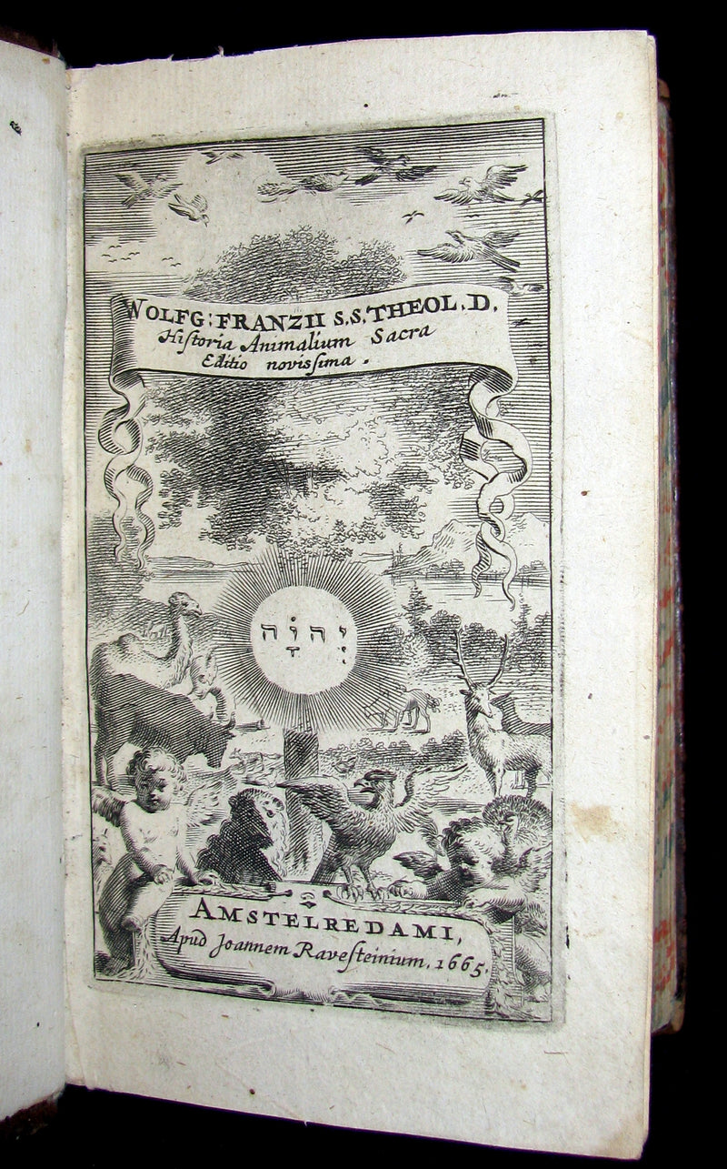 1665 Rare Latin Book - Unicorn, Griffin, Dragon, Basilisk - Franz's HISTORIA ANIMALIUM