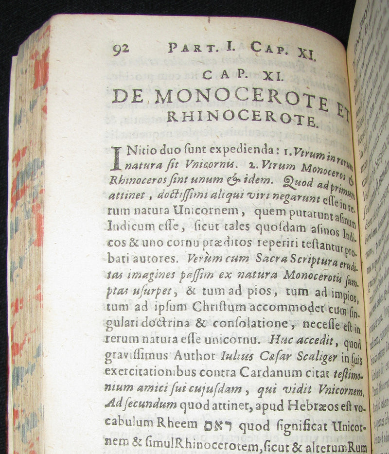 1665 Rare Latin Book - Unicorn, Griffin, Dragon, Basilisk - Franz's HISTORIA ANIMALIUM