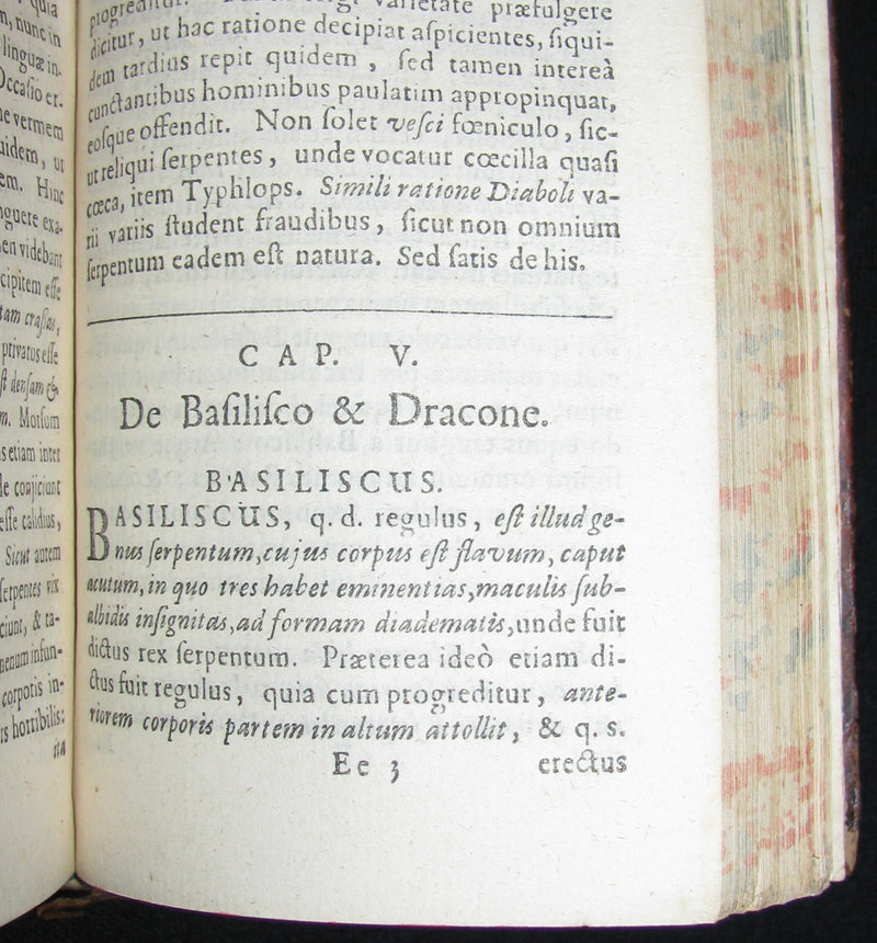1665 Rare Latin Book - Unicorn, Griffin, Dragon, Basilisk - Franz's HISTORIA ANIMALIUM