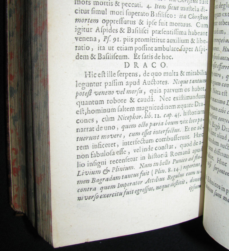 1665 Rare Latin Book - Unicorn, Griffin, Dragon, Basilisk - Franz's HISTORIA ANIMALIUM