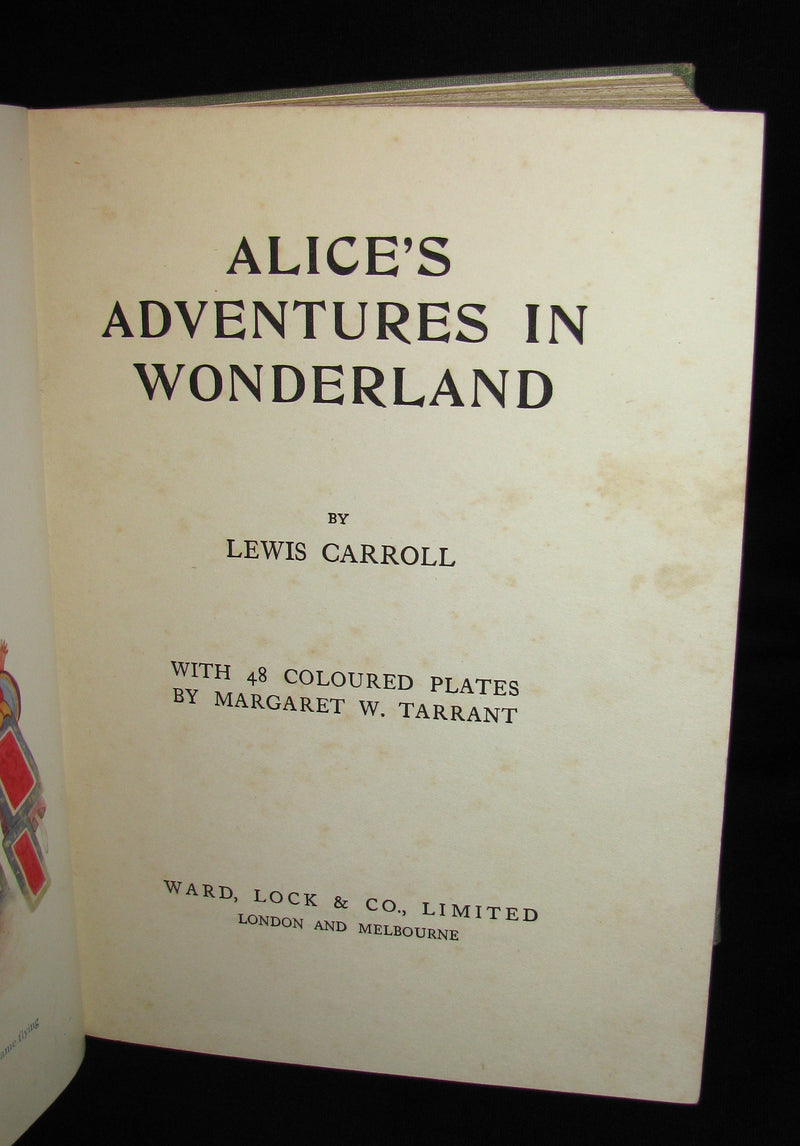 1920 Rare Book -  Alice's Adventures in Wonderland with 48 Coloured Plates By Margaret W. Tarrant