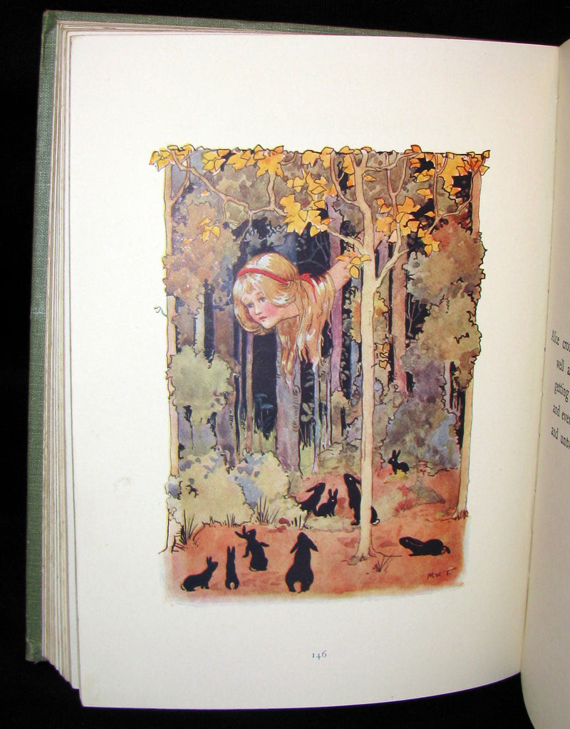 1920 Rare Book -  Alice's Adventures in Wonderland with 48 Coloured Plates By Margaret W. Tarrant