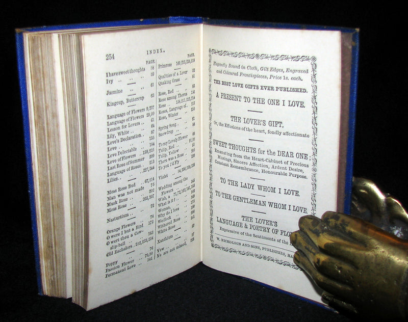 1868 Scarce Book ~ The Lover's Language of Flowers