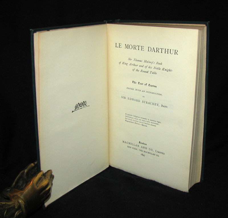 1897 Rare Book - Le Morte Darthur - King Arthur and of His Noble Knights of the Round Table