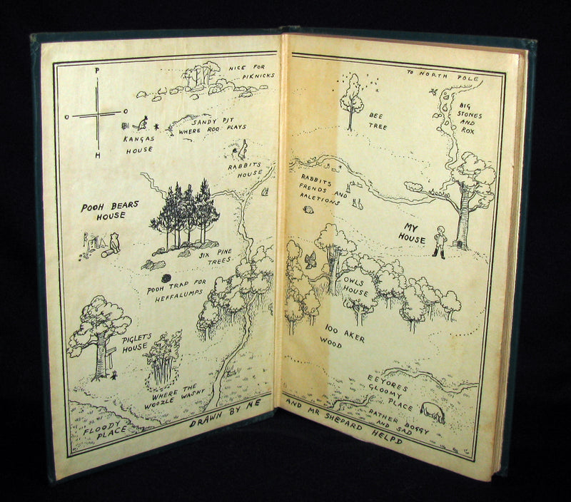 1926 First UK Edition - A. A. Milne & Ernest H. Shepard - WINNIE-THE-POOH with dust jacket!