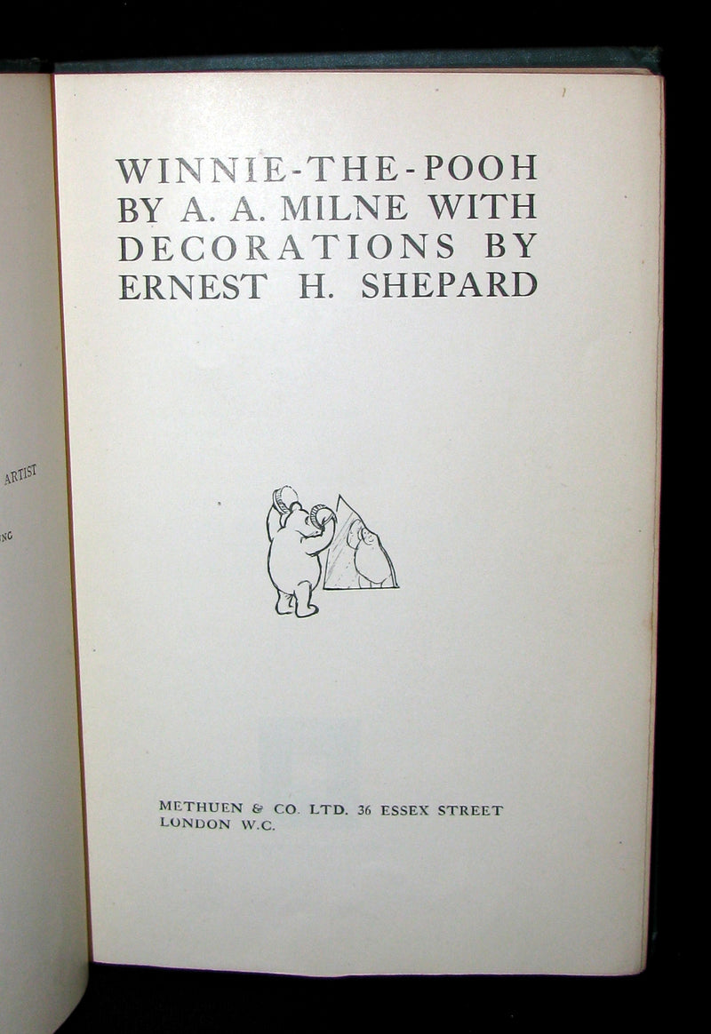 1926 First UK Edition - A. A. Milne & Ernest H. Shepard - WINNIE-THE-POOH with dust jacket!