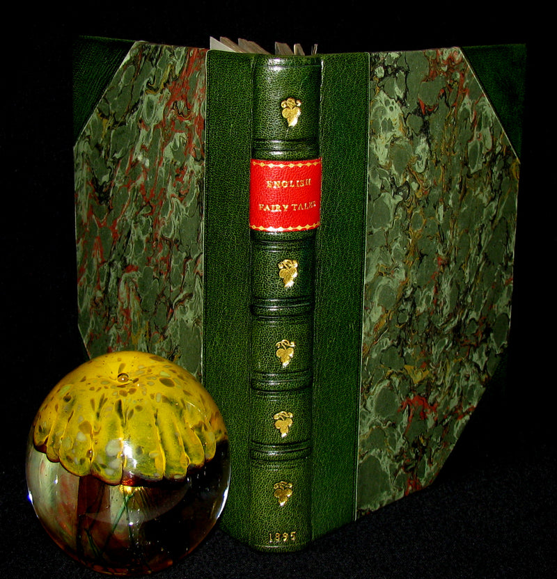 1895 Scarce Book - Exquisite binding - English Fairy Tales by Joseph Jacobs illustrated