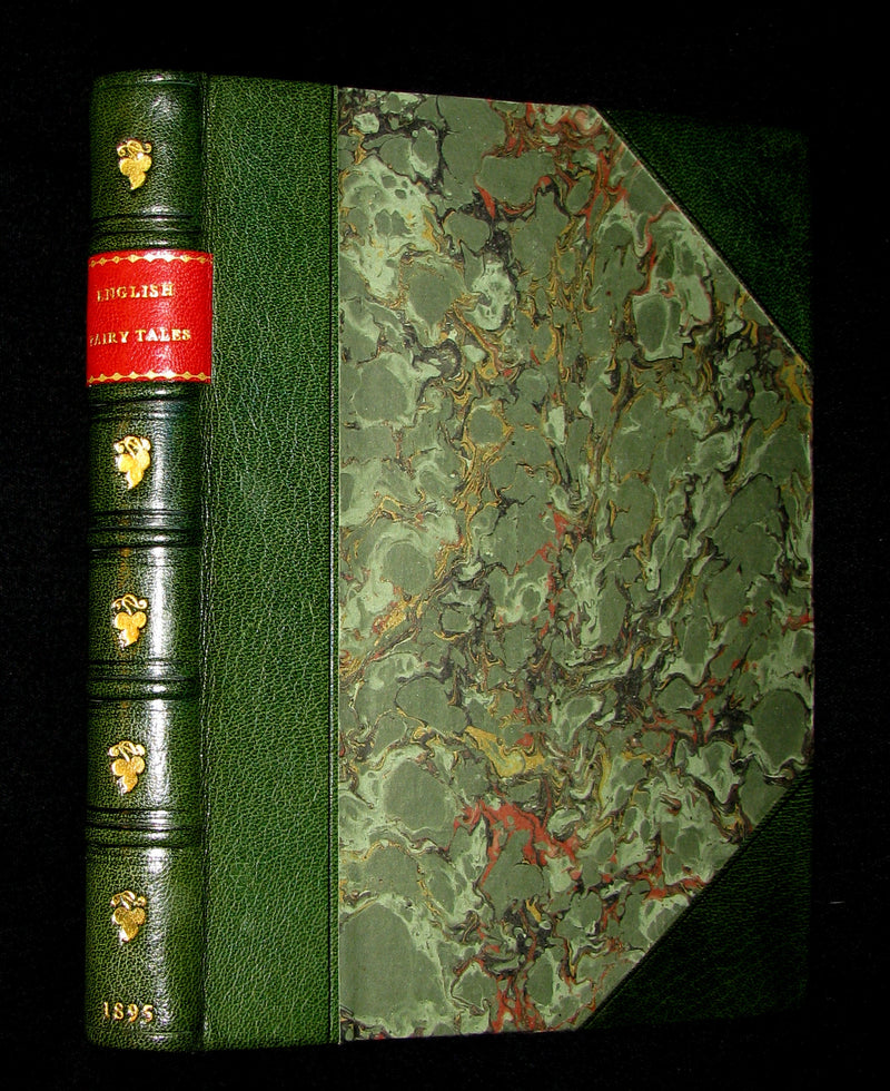 1895 Scarce Book - Exquisite binding - English Fairy Tales by Joseph Jacobs illustrated