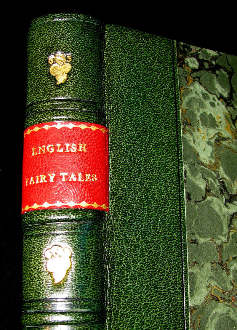 1895 Scarce Book - Exquisite binding - English Fairy Tales by Joseph Jacobs illustrated
