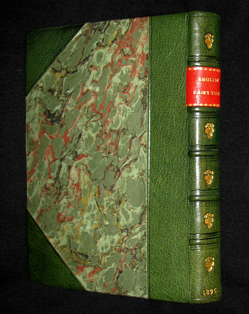 1895 Scarce Book - Exquisite binding - English Fairy Tales by Joseph Jacobs illustrated