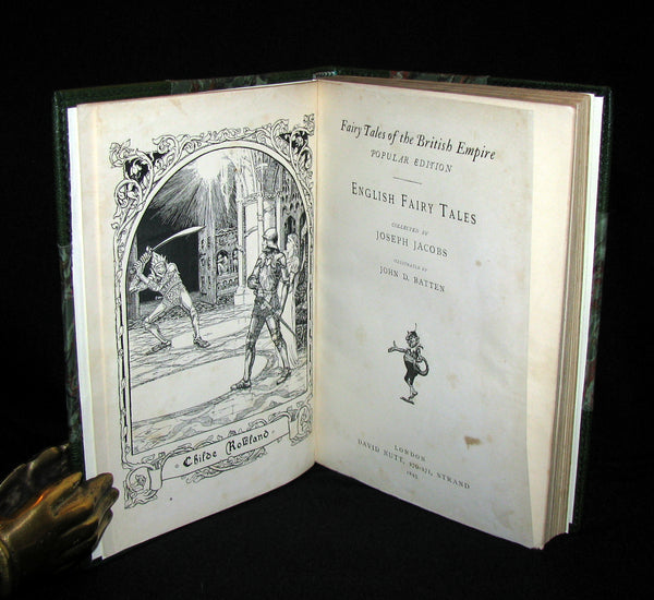 1895 Scarce Book - Exquisite binding - English Fairy Tales by Joseph Jacobs illustrated