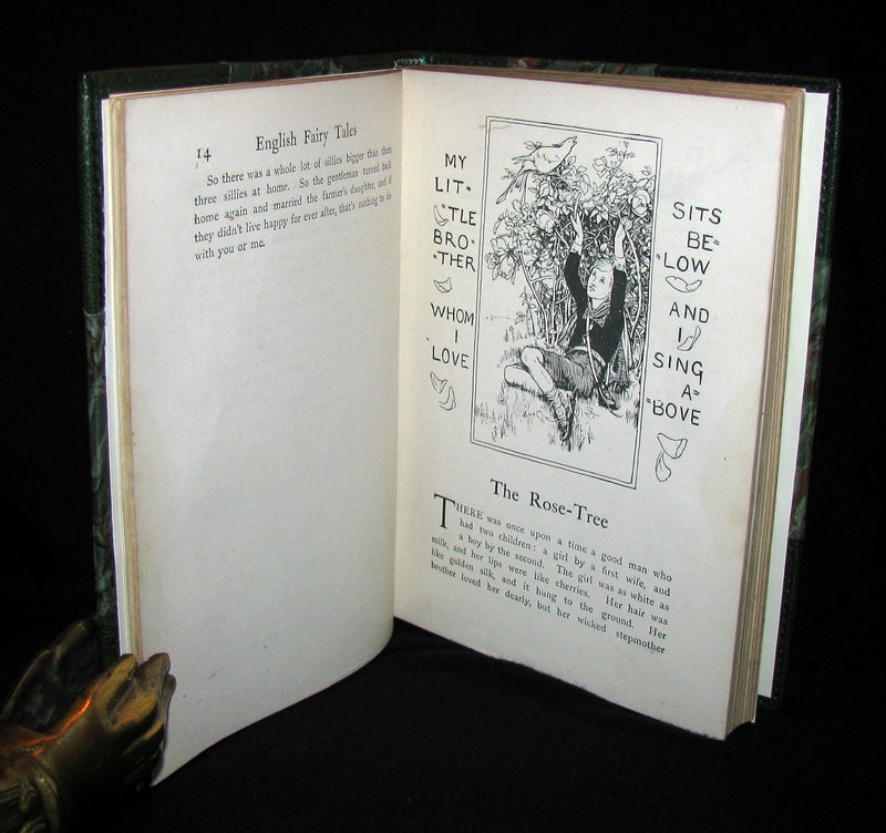 1895 Scarce Book - Exquisite binding - English Fairy Tales by Joseph Jacobs illustrated