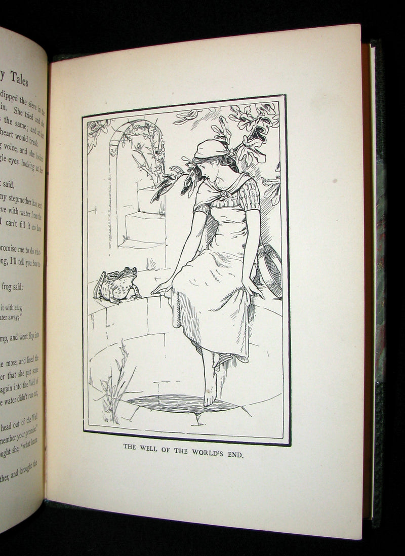 1895 Scarce Book - Exquisite binding - English Fairy Tales by Joseph Jacobs illustrated