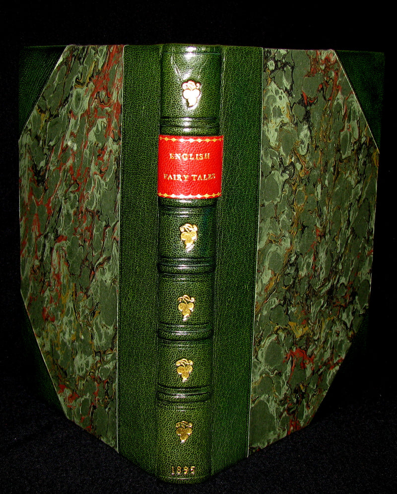 1895 Scarce Book - Exquisite binding - English Fairy Tales by Joseph Jacobs illustrated