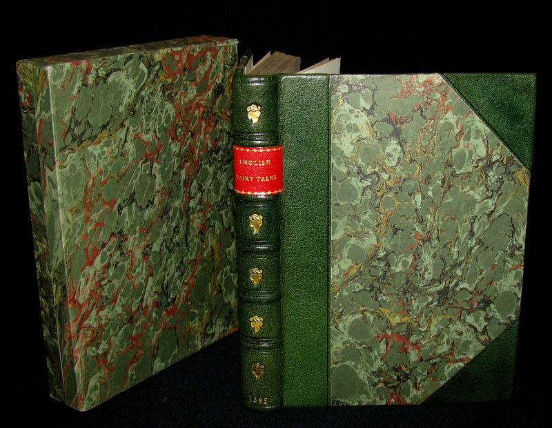 1895 Scarce Book - Exquisite binding - English Fairy Tales by Joseph Jacobs illustrated