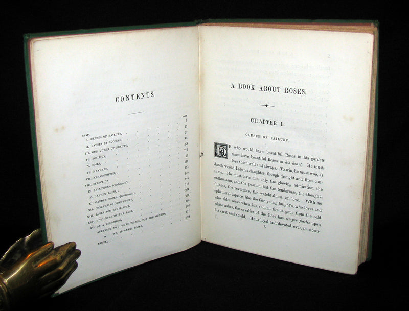1870 Rare Victorian Gardening Book -  A book about Roses : How to grow and show them