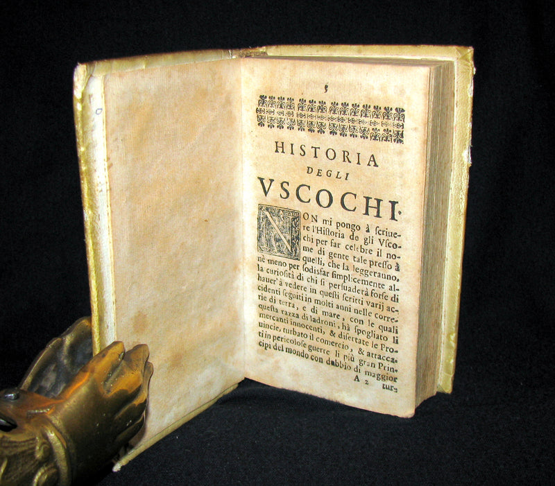 1683 Scarce Italian Book - History of the Uskoks - Croatian Pirates - Historia degli Uscochi