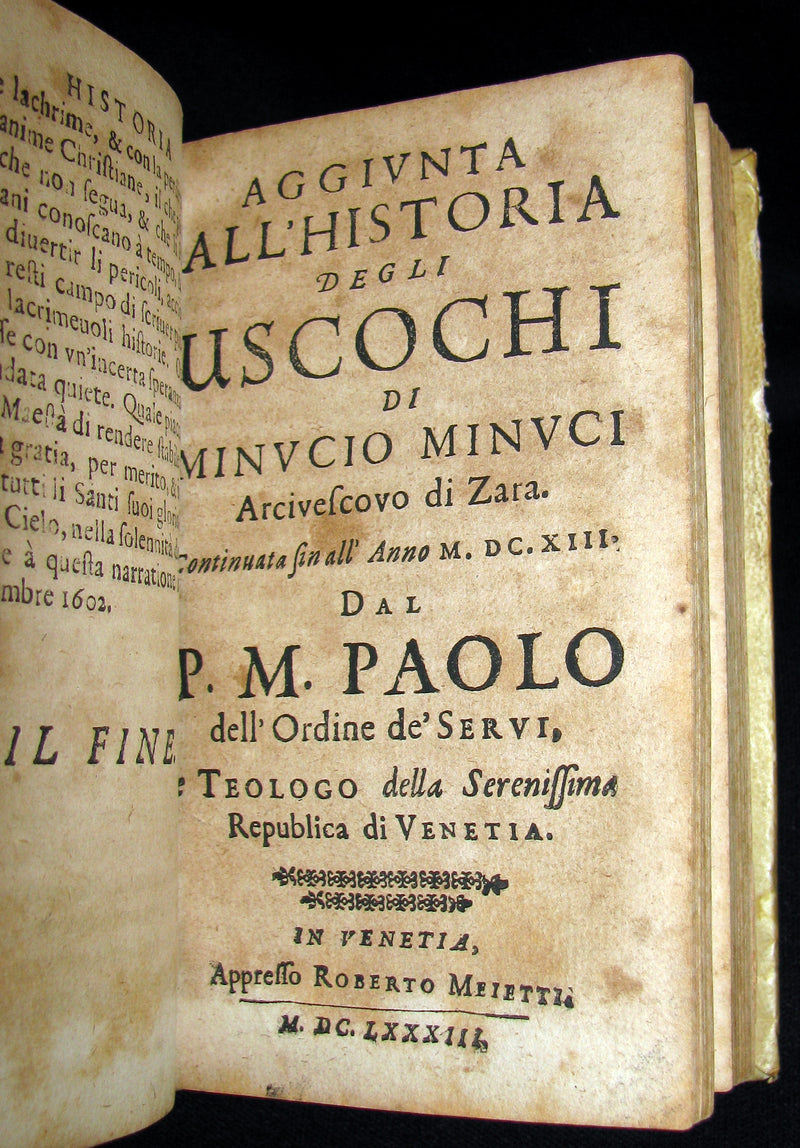 1683 Scarce Italian Book - History of the Uskoks - Croatian Pirates - Historia degli Uscochi