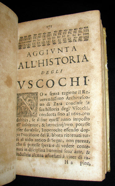 1683 Scarce Italian Book - History of the Uskoks - Croatian Pirates - Historia degli Uscochi