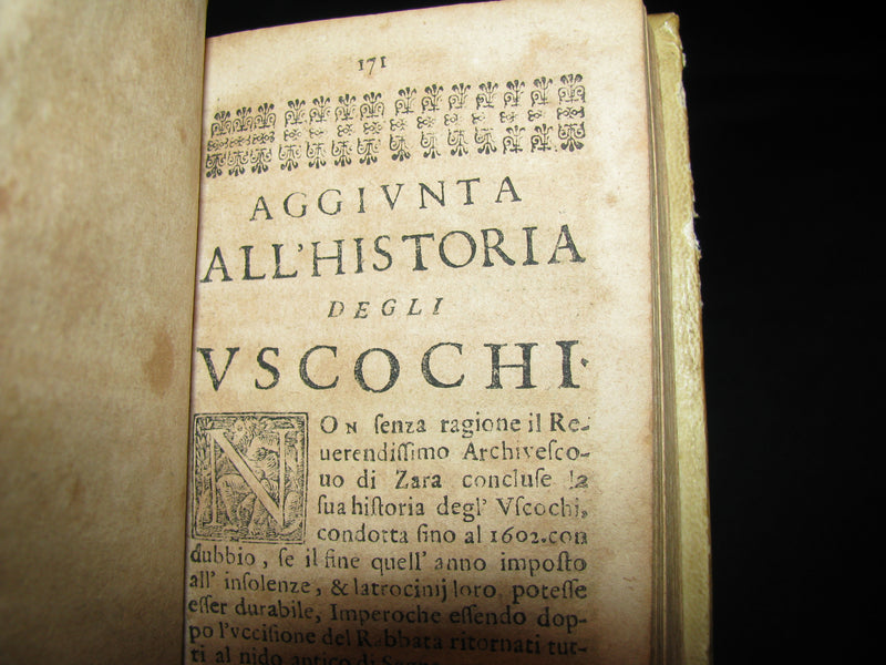 1683 Scarce Italian Book - History of the Uskoks - Croatian Pirates - Historia degli Uscochi