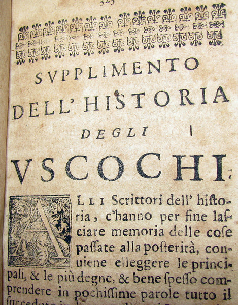 1683 Scarce Italian Book - History of the Uskoks - Croatian Pirates - Historia degli Uscochi