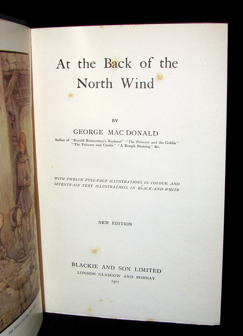 1911 Rare Edition - AT THE BACK OF THE NORTH WIND by George MacDonald.