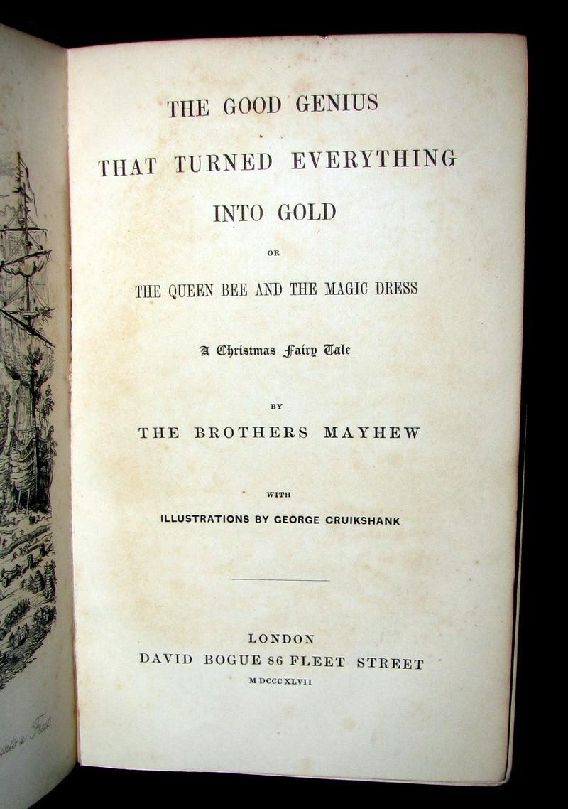 1847 Scarce Book - The Good Genius that Turned Everything into Gold; A Fairy Tale.  1stED.