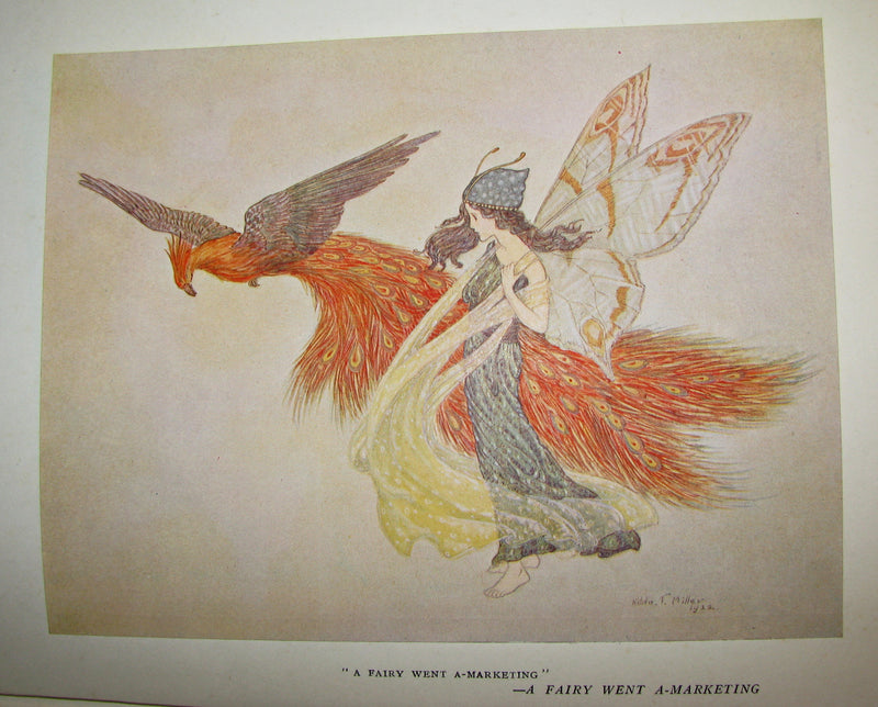 1923 Rare Book - The Rose Fyleman Fairy Book Illustrated by Hilda T. Miller. First Edition.