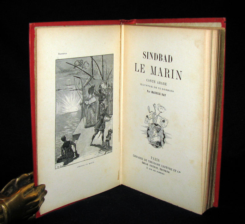 1890 Scarce illustrated French Book ~ Sinbad the Sailor - Sindbad le Marin - Conte Arabe