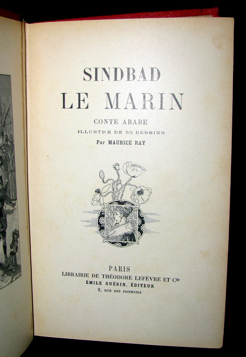 1890 Scarce illustrated French Book ~ Sinbad the Sailor - Sindbad le Marin - Conte Arabe