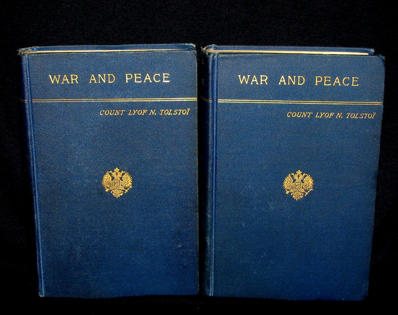 1889 Rare early edition Bookset - War and Peace  by Leo Tolstoy