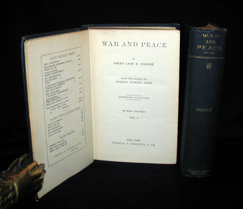 1889 Rare early edition Bookset - War and Peace  by Leo Tolstoy