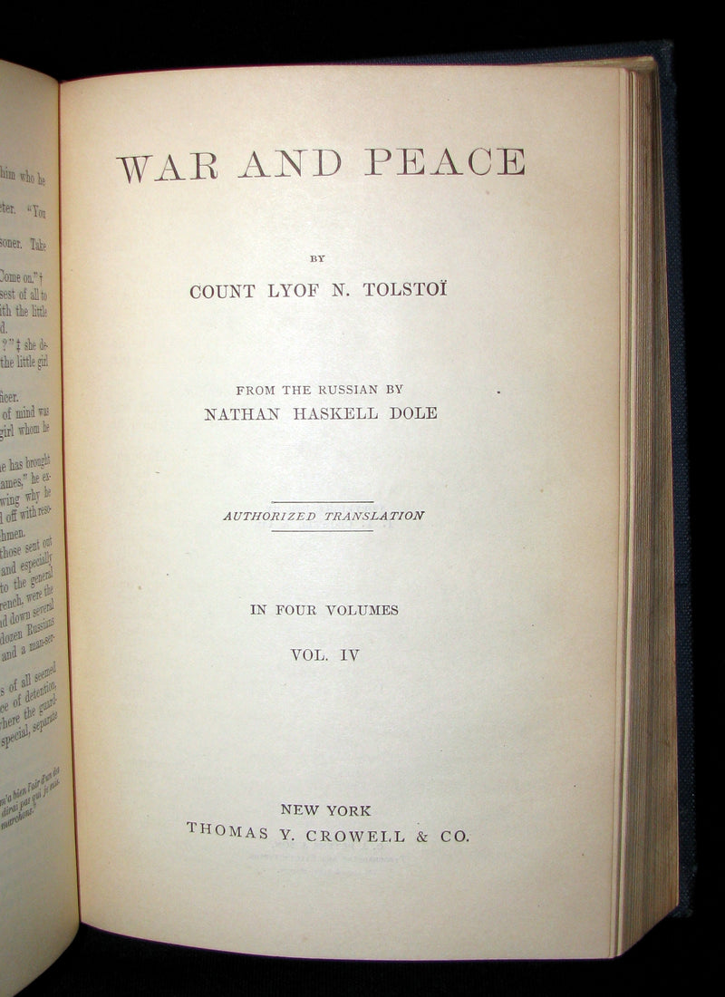 1889 Rare early edition Bookset - War and Peace  by Leo Tolstoy