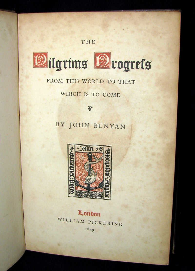 1849 Rare Francis Bedford Binding - The Pilgrim's Progress by John Bunyan.