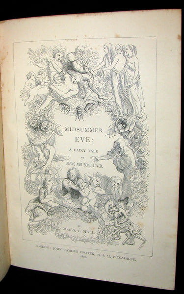 1870 Scarce Victorian signed Book - Midsummer Eve : a fairy tale of loving and being loved