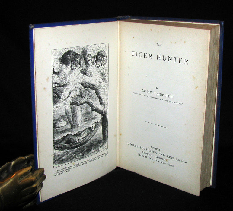 1880's Rare Victorian Book -  The Tiger Hunter by Captain Thomas Mayne Reid