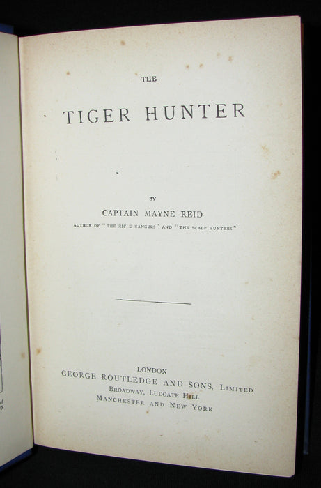 1880's Rare Victorian Book -  The Tiger Hunter by Captain Thomas Mayne Reid