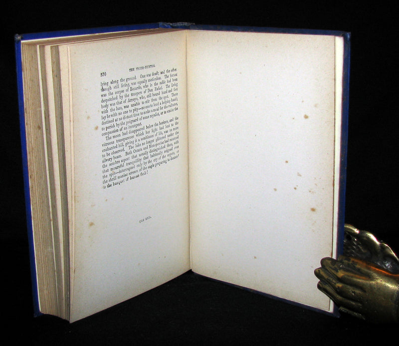 1880's Rare Victorian Book -  The Tiger Hunter by Captain Thomas Mayne Reid