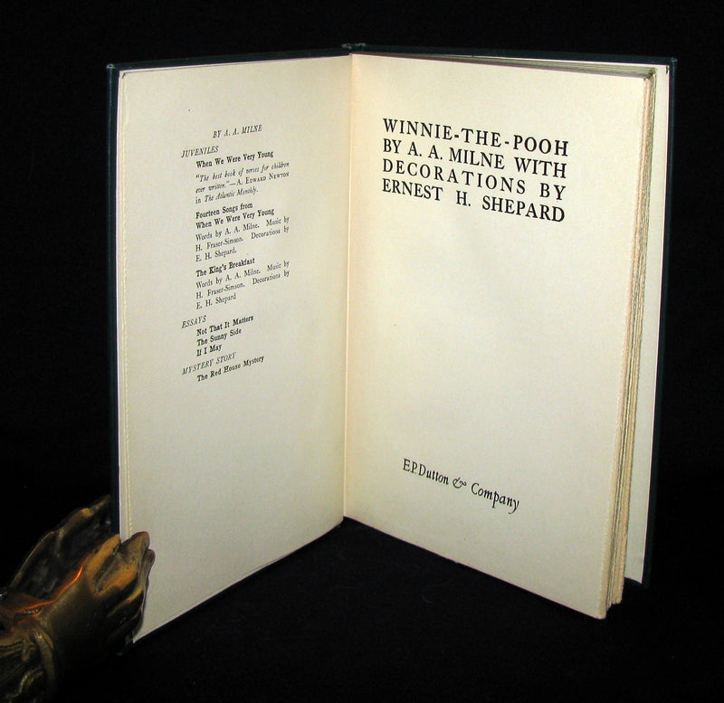 1926 First US Edition - A. A. Milne & Ernest H. Shepard - WINNIE-THE-POOH with dust jacket!