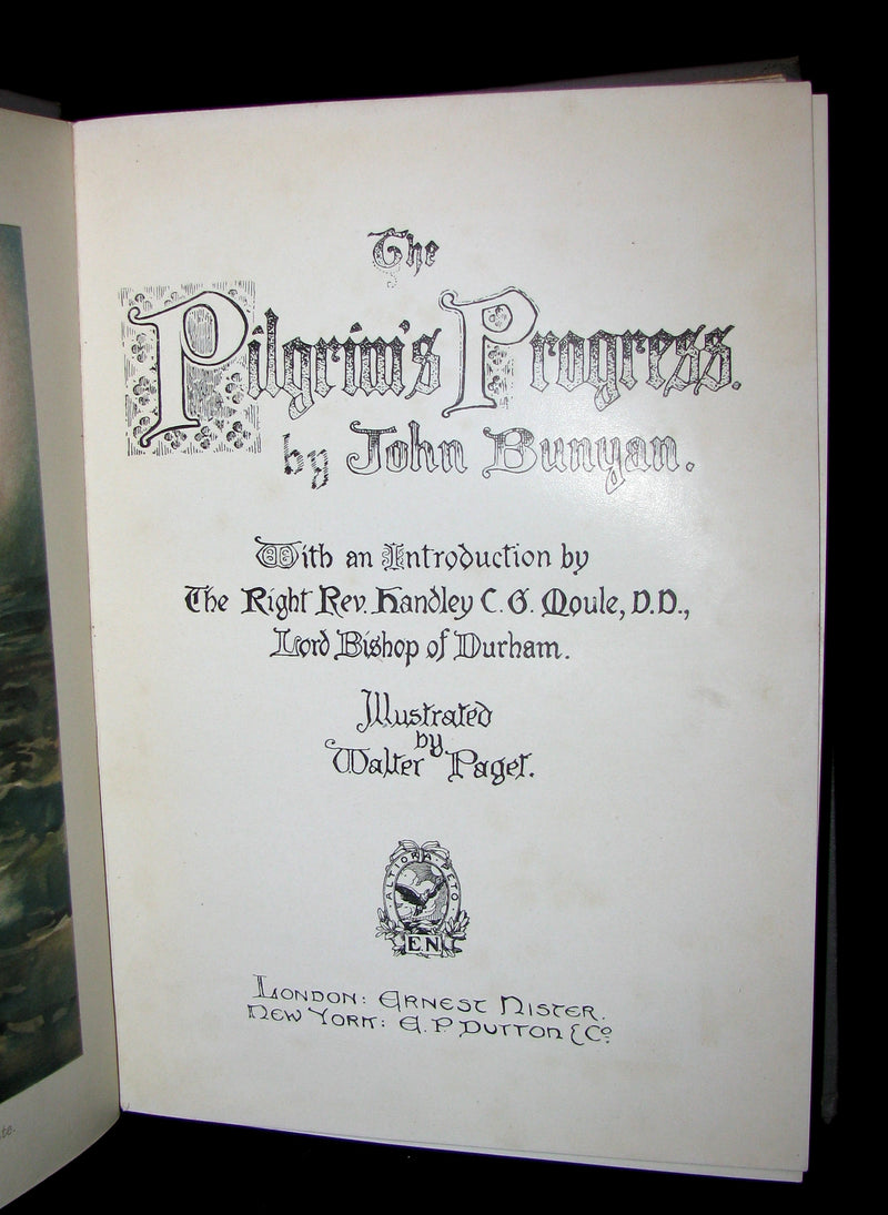 1900 Rare Victorian Book - The Pilgrim's Progress by John Bunyan illustrated by W. Paget