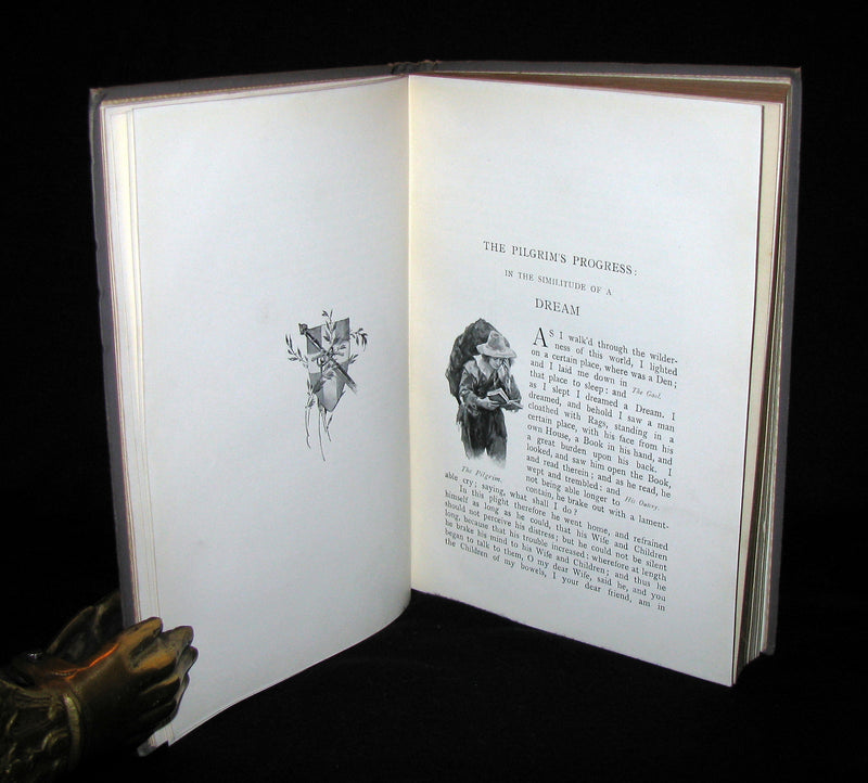 1900 Rare Victorian Book - The Pilgrim's Progress by John Bunyan illustrated by W. Paget