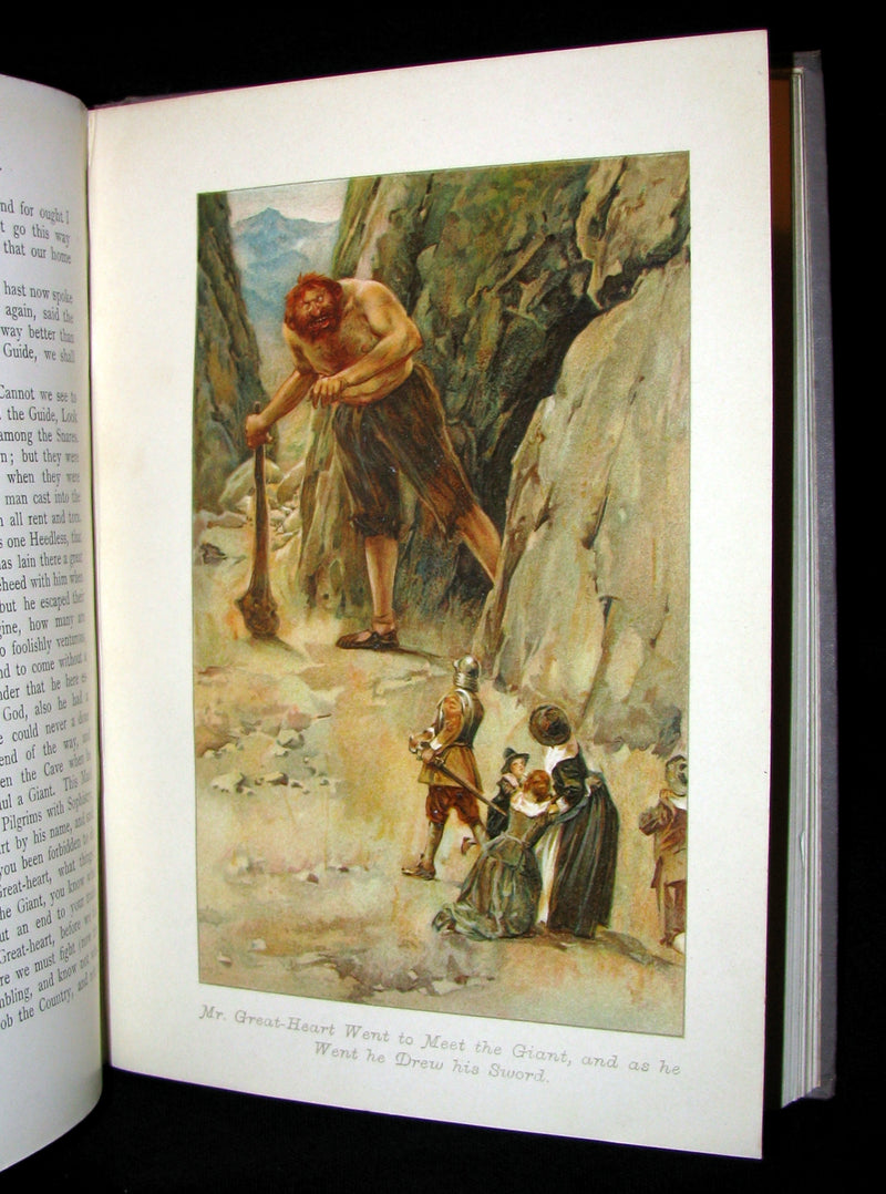 1900 Rare Victorian Book - The Pilgrim's Progress by John Bunyan illustrated by W. Paget