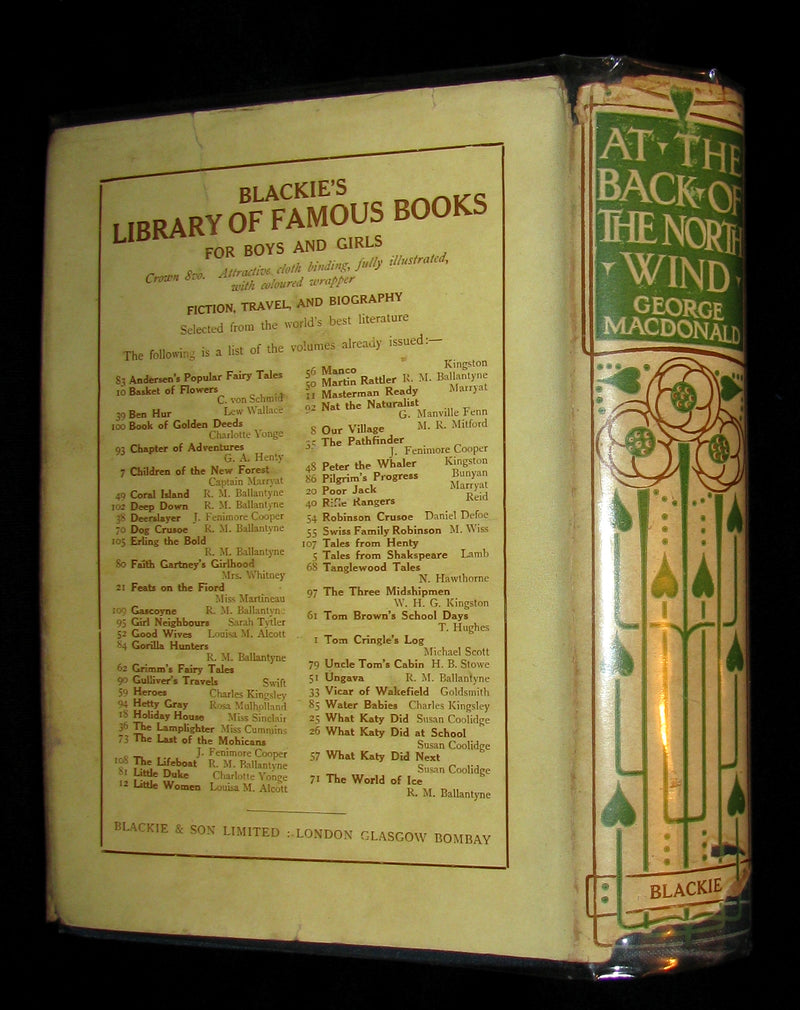 1911 Rare Edition - AT THE BACK OF THE NORTH WIND by George MacDonald